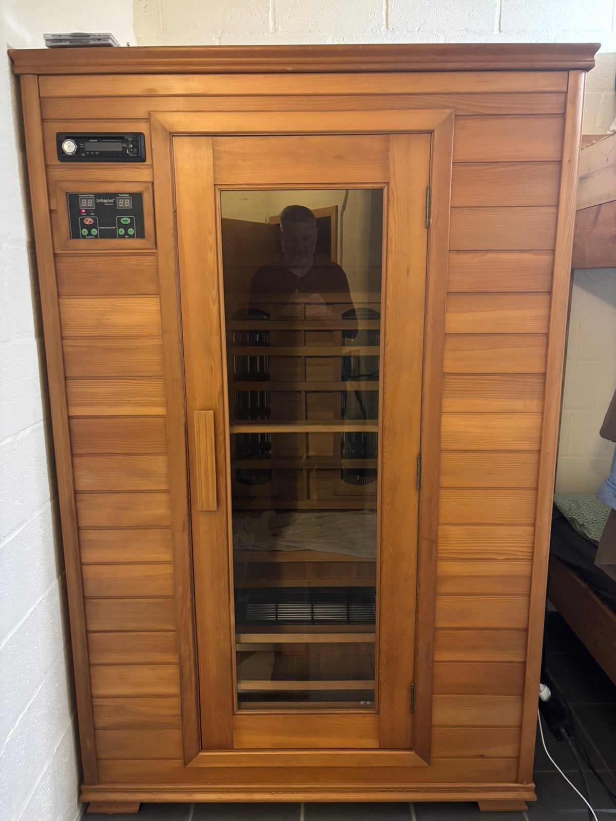 Infrarood sauna Infraplus 2 persoons, Sports & Fitness, Sauna, Enlèvement, Utilisé, Infrarouge, Sauna complet