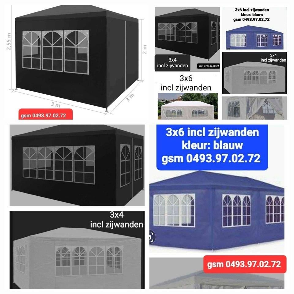 nieuwe partytenten incl al de zijwanden vanaf 70€, Ophalen, Nieuw, Partytent