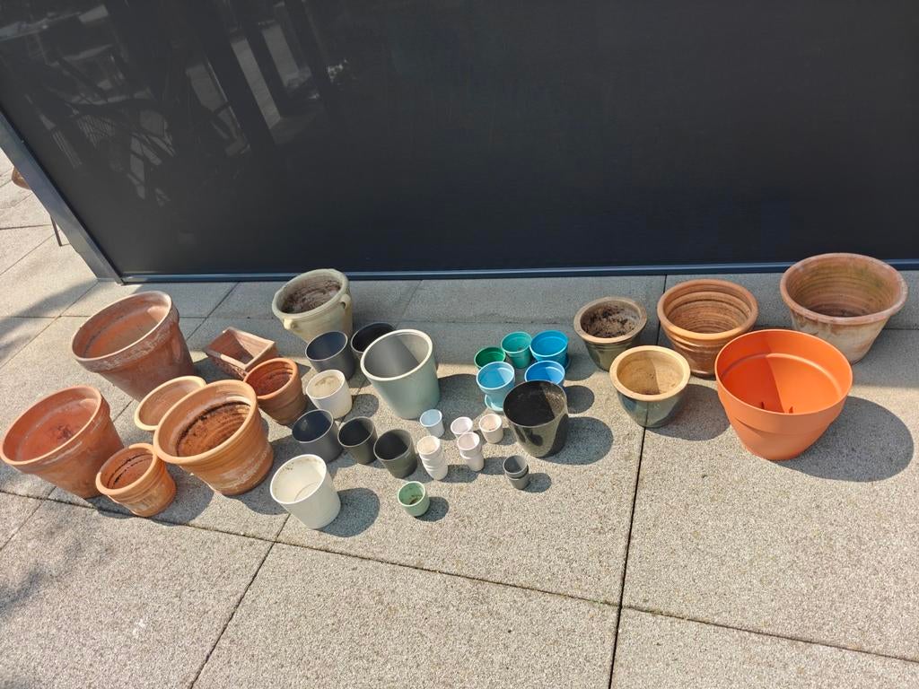 Collectie bloempotten, Ophalen, Terracotta