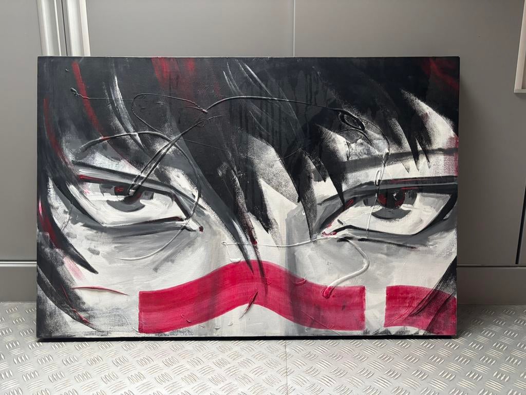 Peinture de garçon manga, Enlèvement