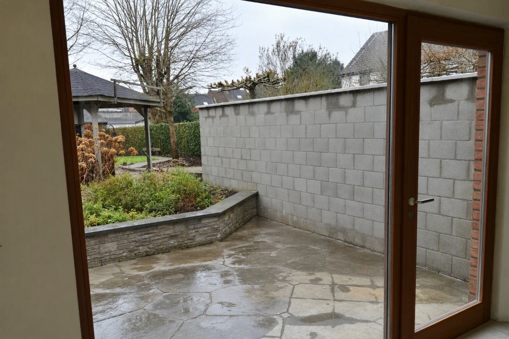 Fenêtre en bois avec porte, Bricolage & Construction, Double vitrage, 160 cm ou plus, 160 cm ou plus, Comme neuf