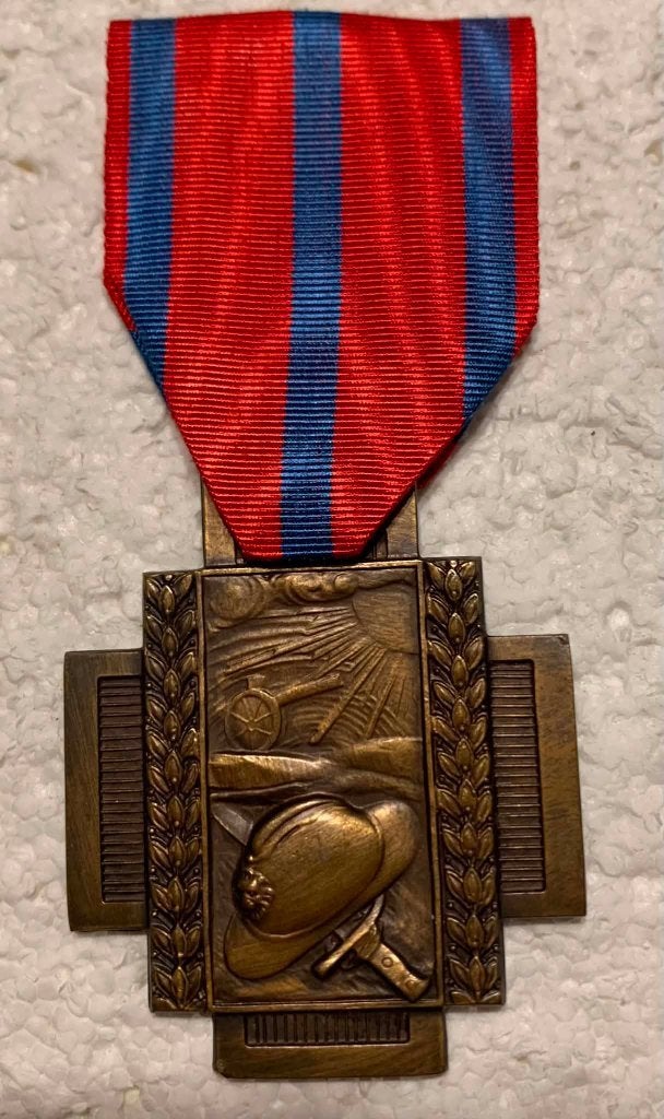 Medaille, Vuurkruis, Croix du Feu 14-18 (Model GROOT Kanon), Verzamelen, Militaria | Algemeen, Ophalen of Verzenden, Landmacht