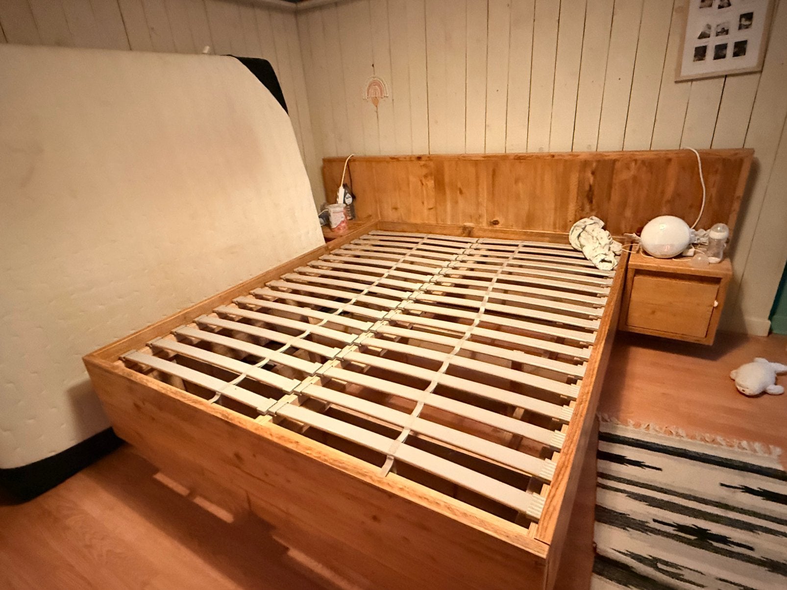 Bed uit steigerhout 160x200, Ophalen, Zo goed als nieuw, Steigerhout