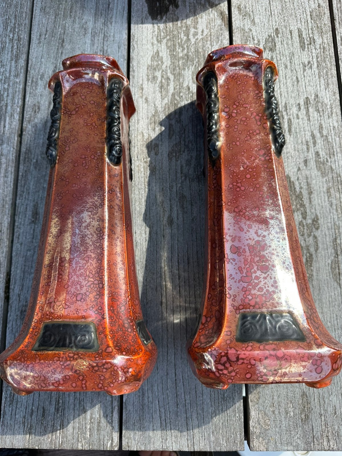 Paire de grands vases Art Deco 35 cm, Antiquités & Art, Enlèvement ou Envoi