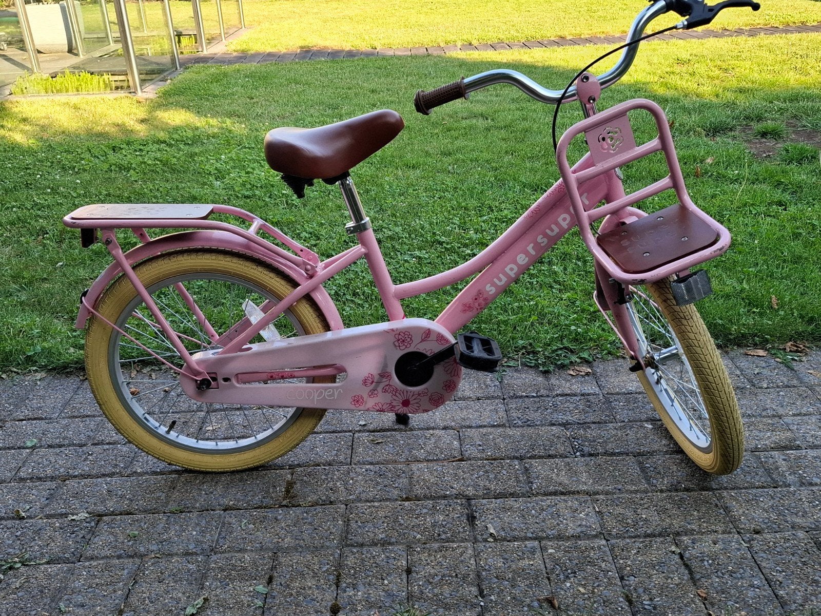 Kinderfiets super super 18 inch, Frein à rétropédalage, 16 à 20 pouces, Enlèvement, Utilisé