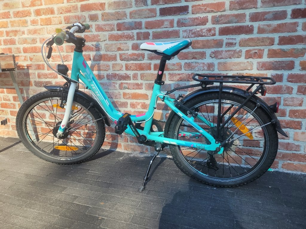 Stoere Cube Kid 200 Street Kinderfiets Mint/Wit/Roze, Fietsen en Brommers, Ophalen, Velgrem, Cube, 16 tot 20 inch