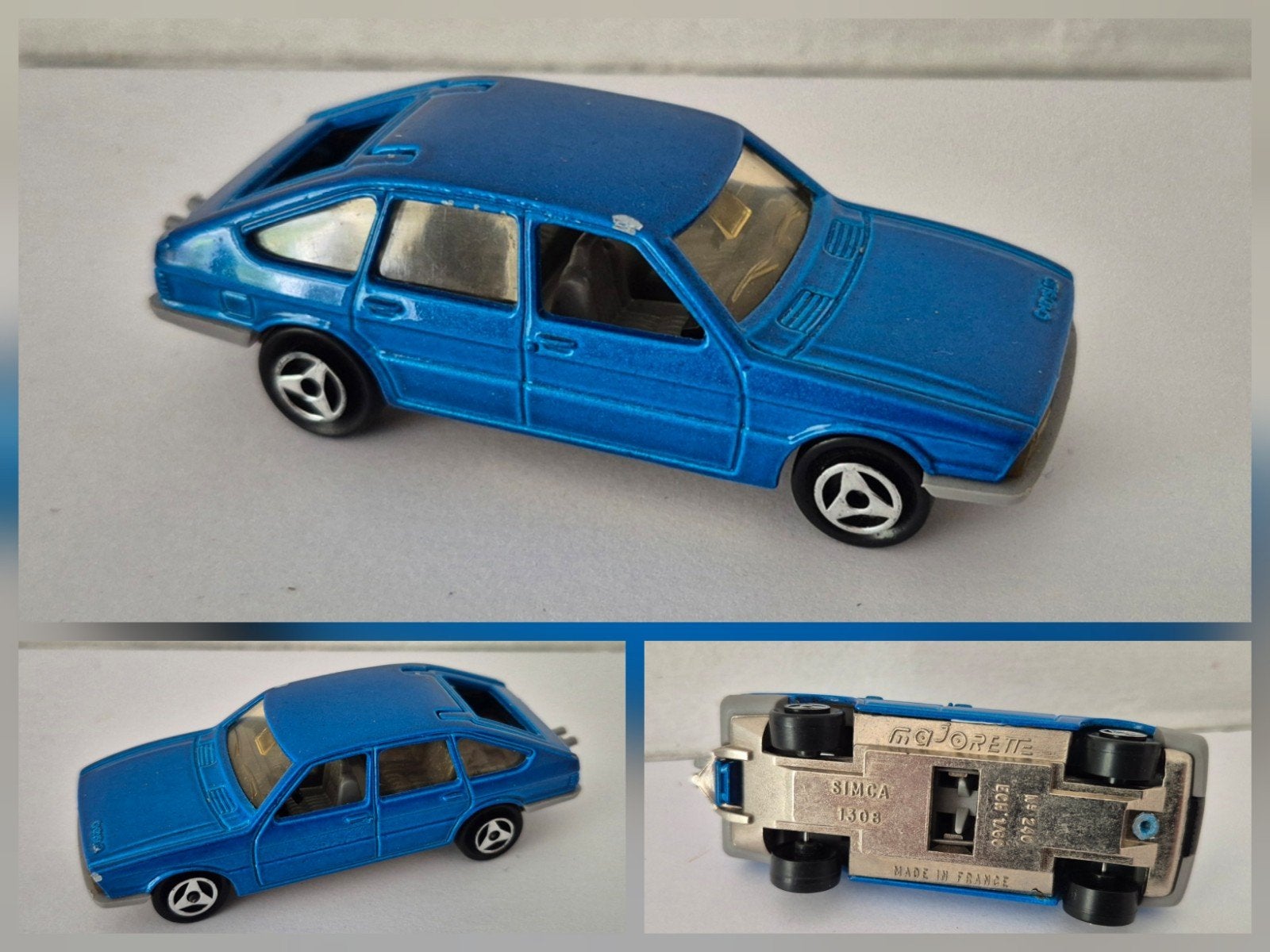 Majorette simca 1308 (blauw)., Ophalen of Verzenden, Gebruikt, Auto