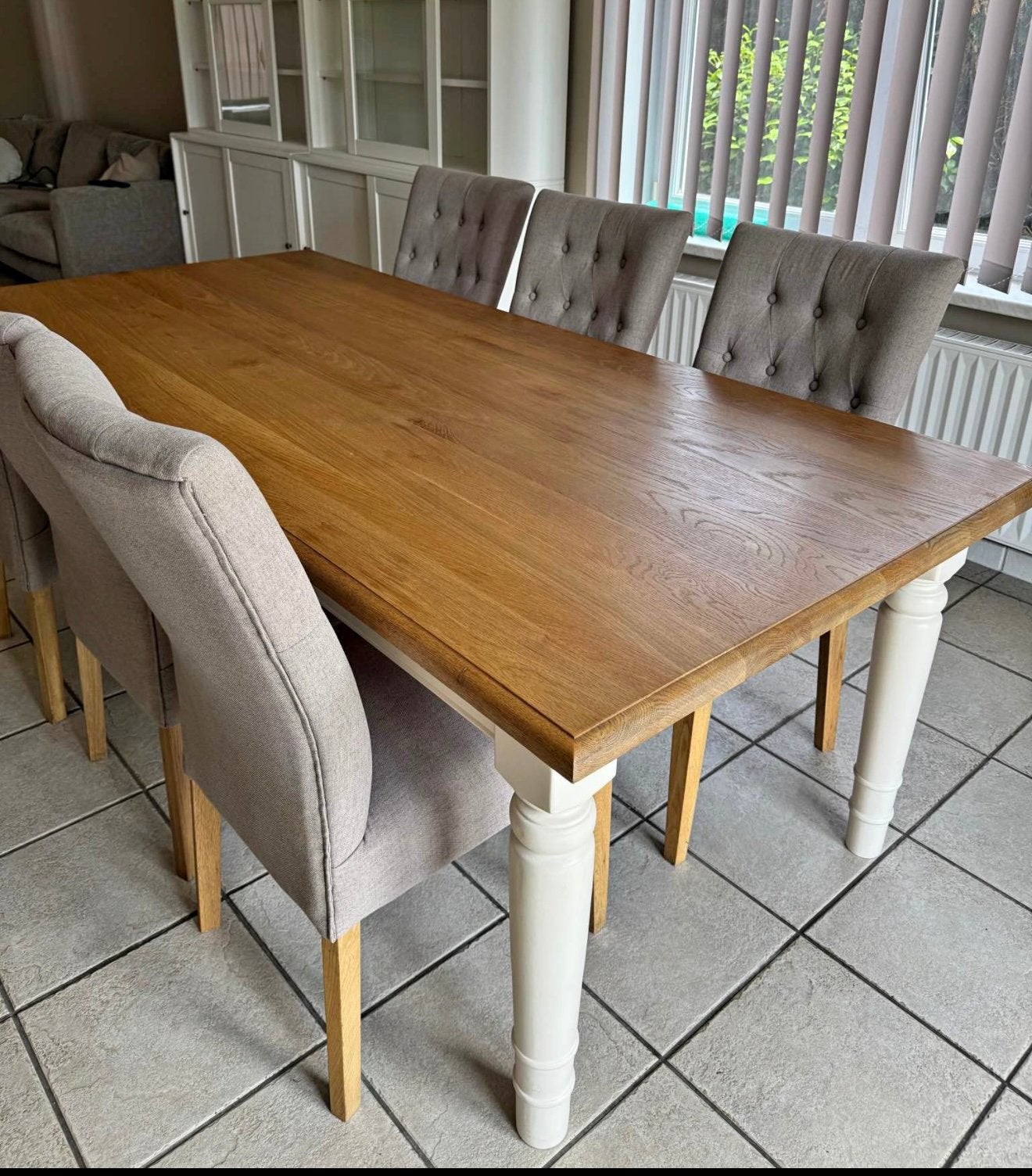Table chêne massif — pièce haut de gamme, Maison & Meubles, Tables | Tables à manger, Comme neuf, Chêne, Enlèvement