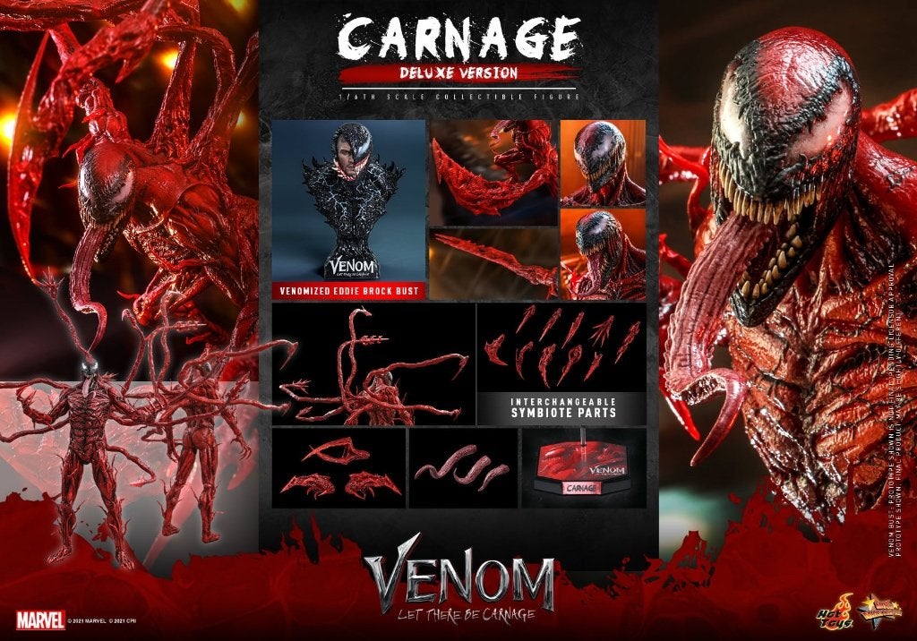 Hot Toys Marvel Venom Let There Be Carnage Deluxe MMS620, Envoi, Neuf, Film, Figurine ou Poupée