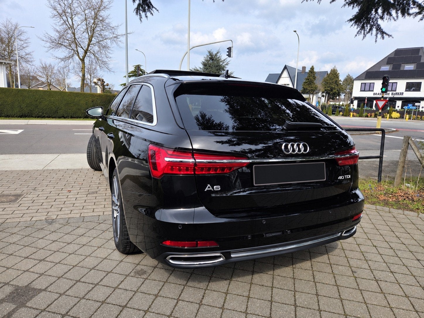 A6 AVANT 40TDI 2.0 204pk full full headup camera pano acc, Auto's, Dealer onderhouden, Euro 6, 4 cilinders, Zwart