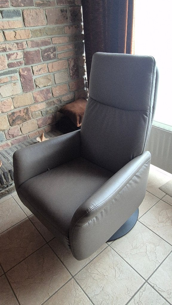 Fauteuil relax cuir confort style contemporain, Maison & Meubles, Fauteuils, Comme neuf, Cuir, 75 à 100 cm, 75 à 100 cm, Enlèvement
