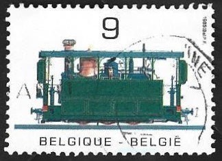 1 Postzegel België 1985 StoomTramLocomotief, Timbres & Monnaies, Oblitéré, Enlèvement ou Envoi, Trains, Affranchi