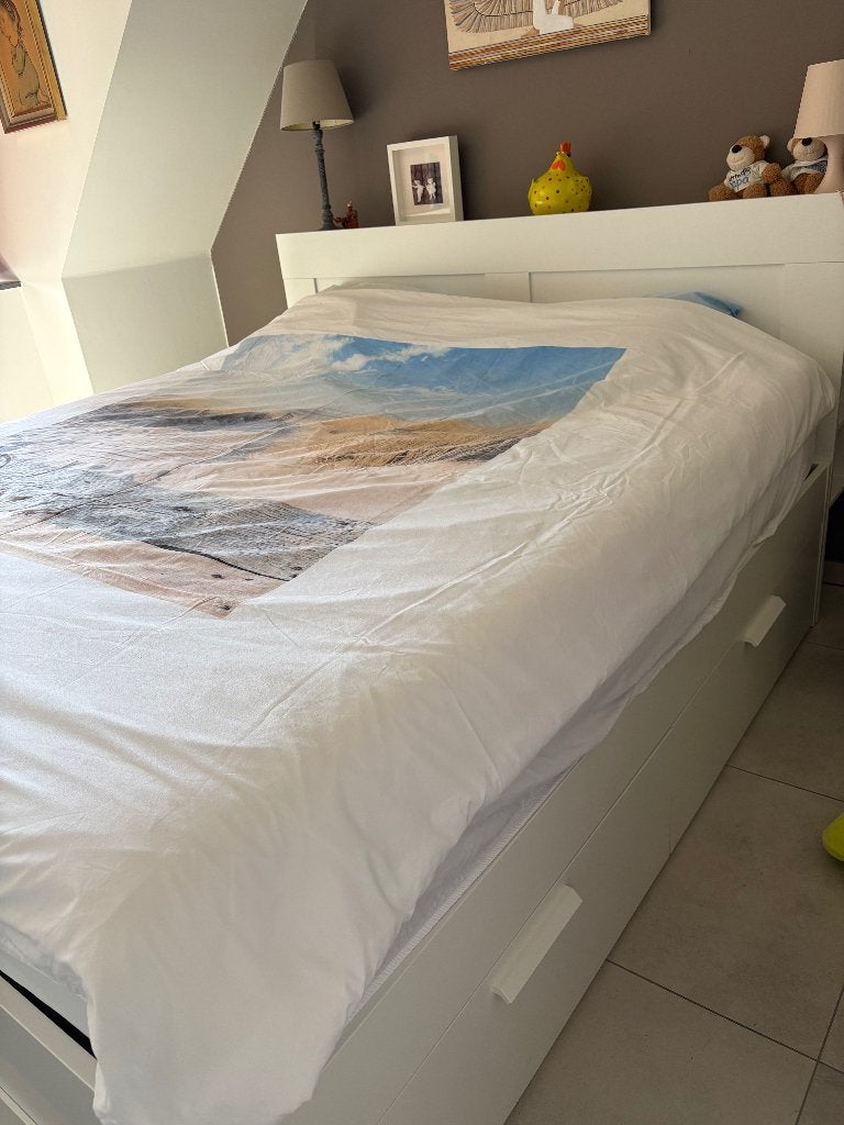 2persoonsbed Ikea, Enlèvement, Utilisé, 180 cm, 200 cm