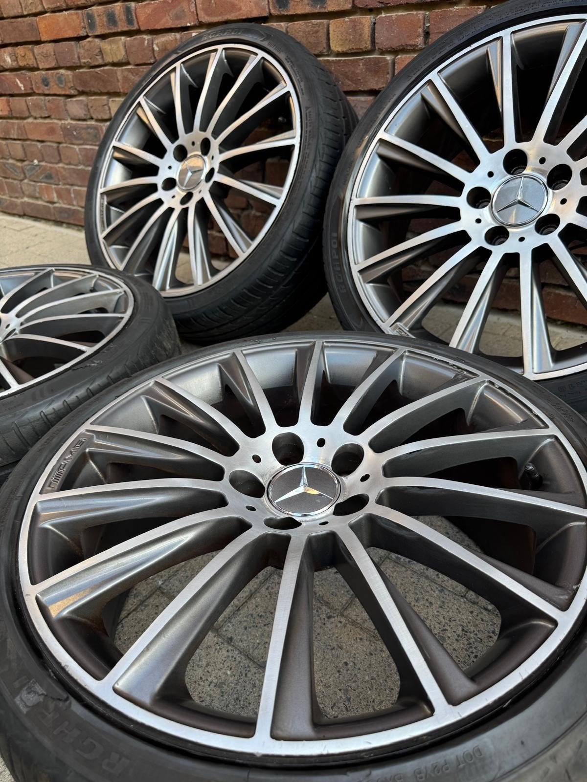 ///AMG 19" ORIGINELE BREEDSET (2x7,5/2x8,5), Auto-onderdelen, Banden en Velgen, Ophalen