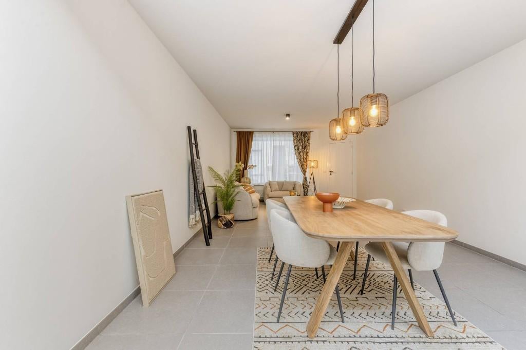 Tafel in mangohout 75x210x94cm, Huis en Inrichting, Ophalen, Scandinavisch, 50 tot 100 cm, Vijf personen of meer