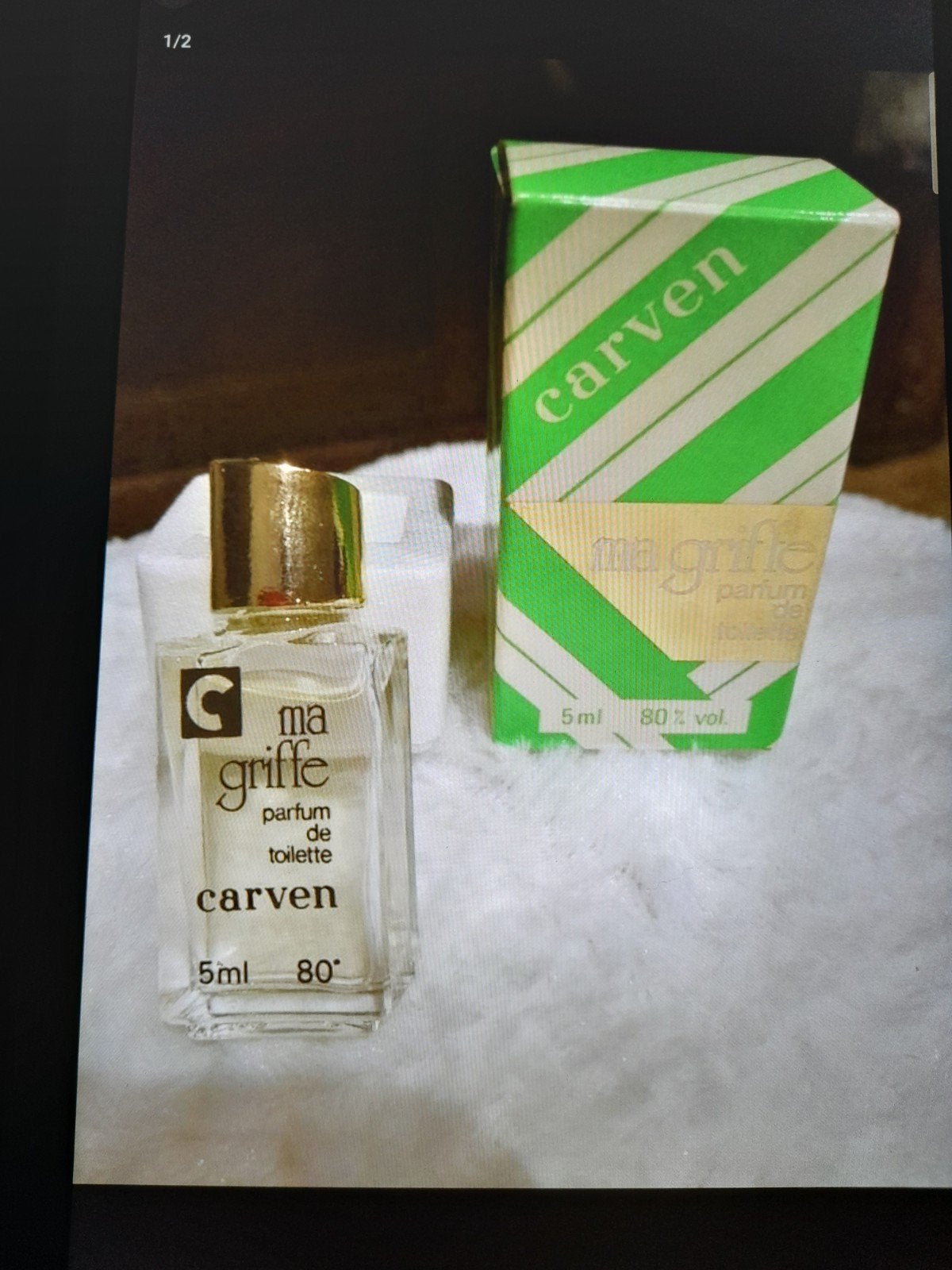 Vintage-miniatuur My Carven Claw -5ml, Verzamelen, Ophalen of Verzenden, Nieuw, Miniatuur, Gevuld