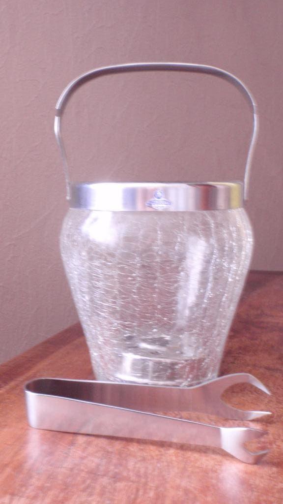 Vintage ijsemmer + tang 'Demeyere' jaren '50/60, Ophalen