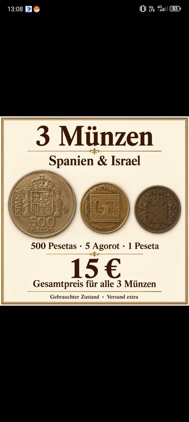 pièce 3 pièces historiques, Enlèvement ou Envoi