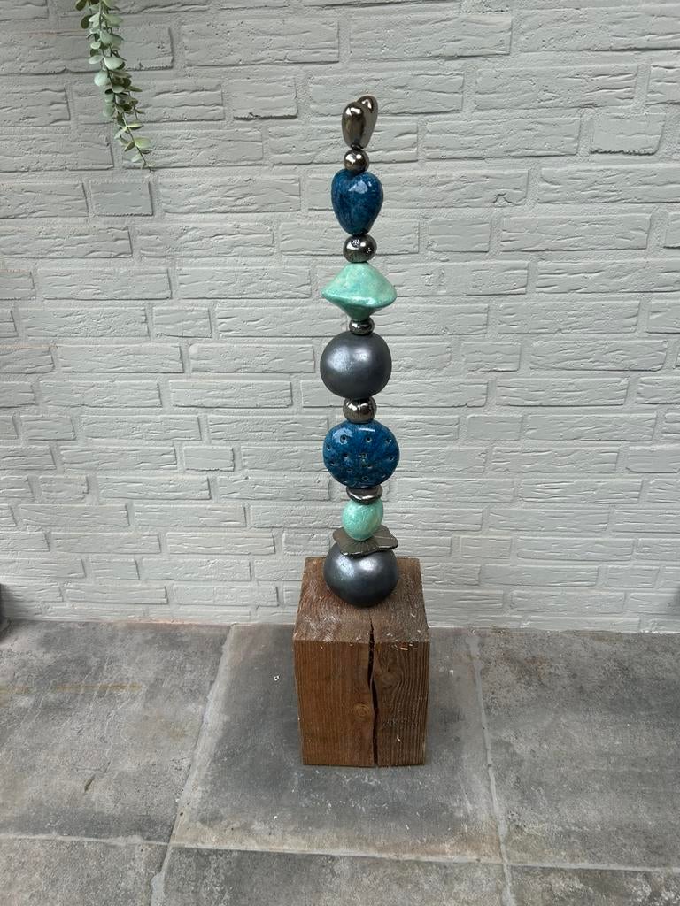 Keramiek decoratie met zuil, Enlèvement, Comme neuf