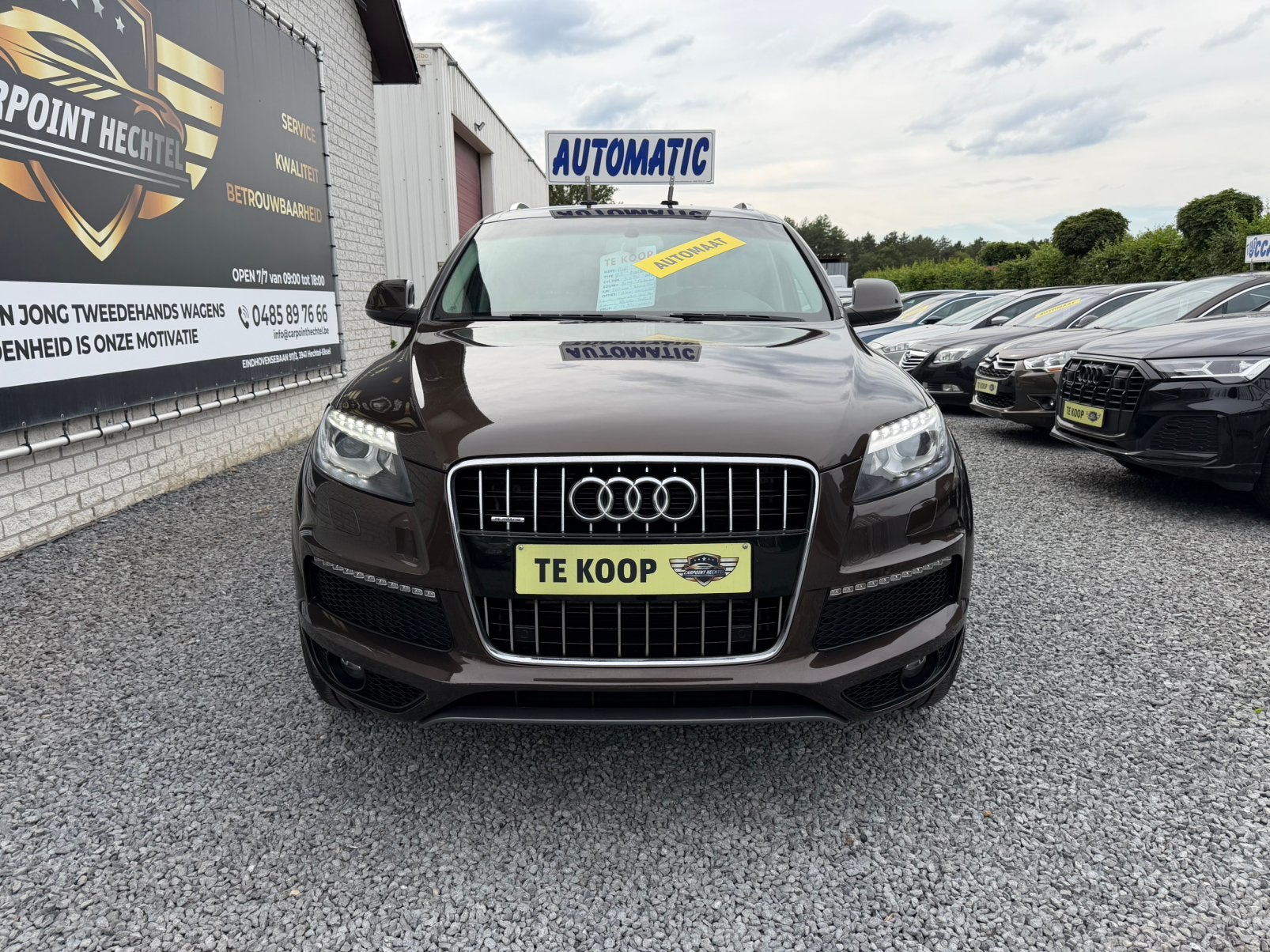 Audi Q7 3.0 tdi quattro S-LINE 204 pk AUTOMAAT ! garantie !, Auto's, Automaat, Zwart, 2995 cc, Bruin