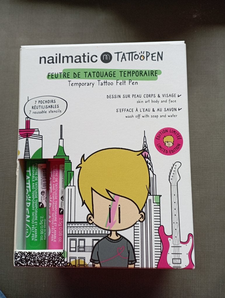 NAILMATIC tattoopen groen en roos met malletjes NIEUW, Ophalen of Verzenden, Nieuw, Knutselen