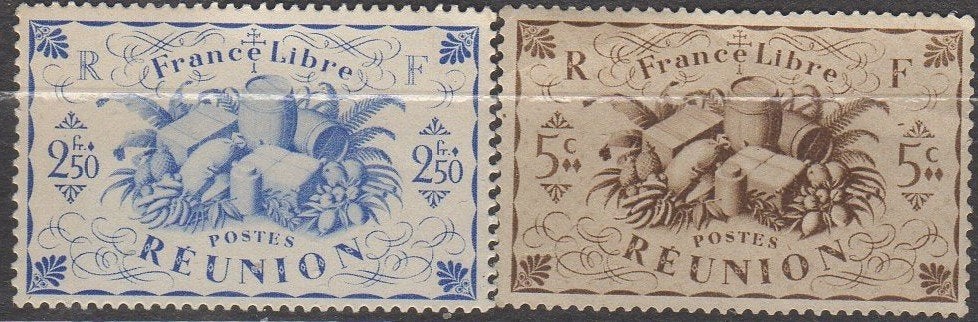 Réunion - "France Libre" - 1943, Envoi, Non oblitéré