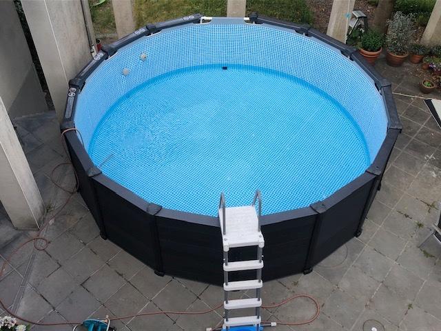 Ensemble de piscine ronde Intex Graphite Panel. 478 x 124 cm, 300 cm ou plus, Rond, Enlèvement, Utilisé