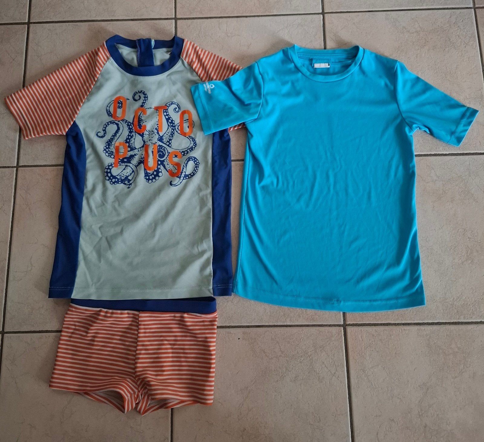 Zwembroek met bijpassend T-shirt JBC+ extra T-shirt maat 128, Ophalen of Verzenden, Gebruikt, Jongen