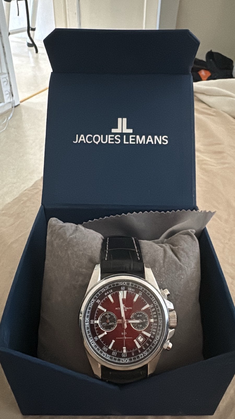 Jacques Lemans horloge, Handtassen en Accessoires, Ophalen of Verzenden, Zo goed als nieuw
