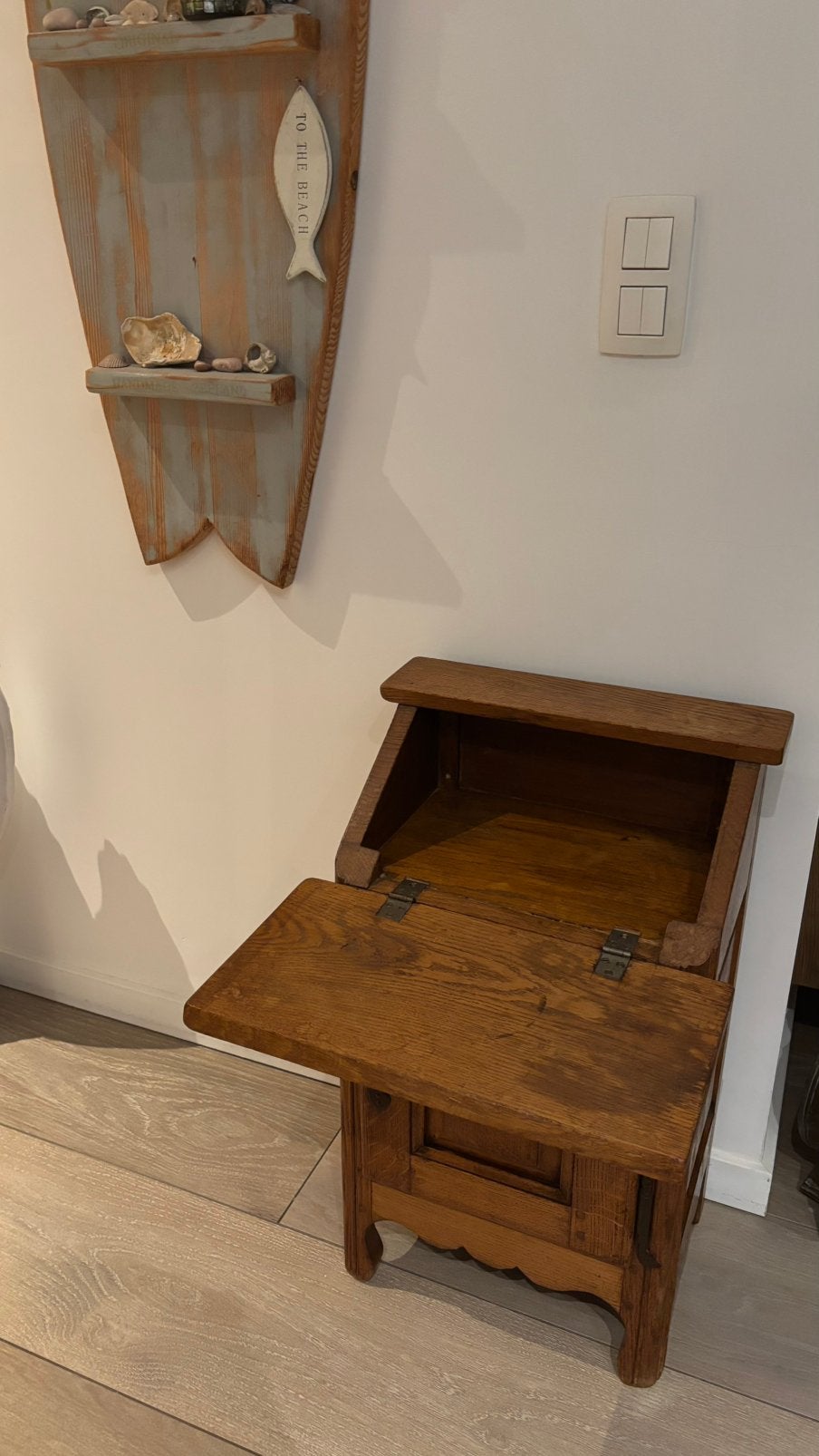 Mini secrétaire français ancien (chêne massif), Enlèvement, Utilisé