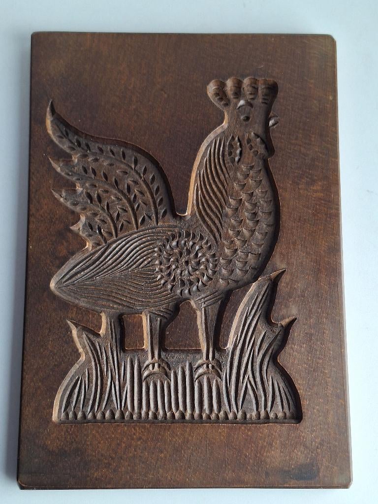 Joli grand moule à spéculoos "coq", Enlèvement ou Envoi