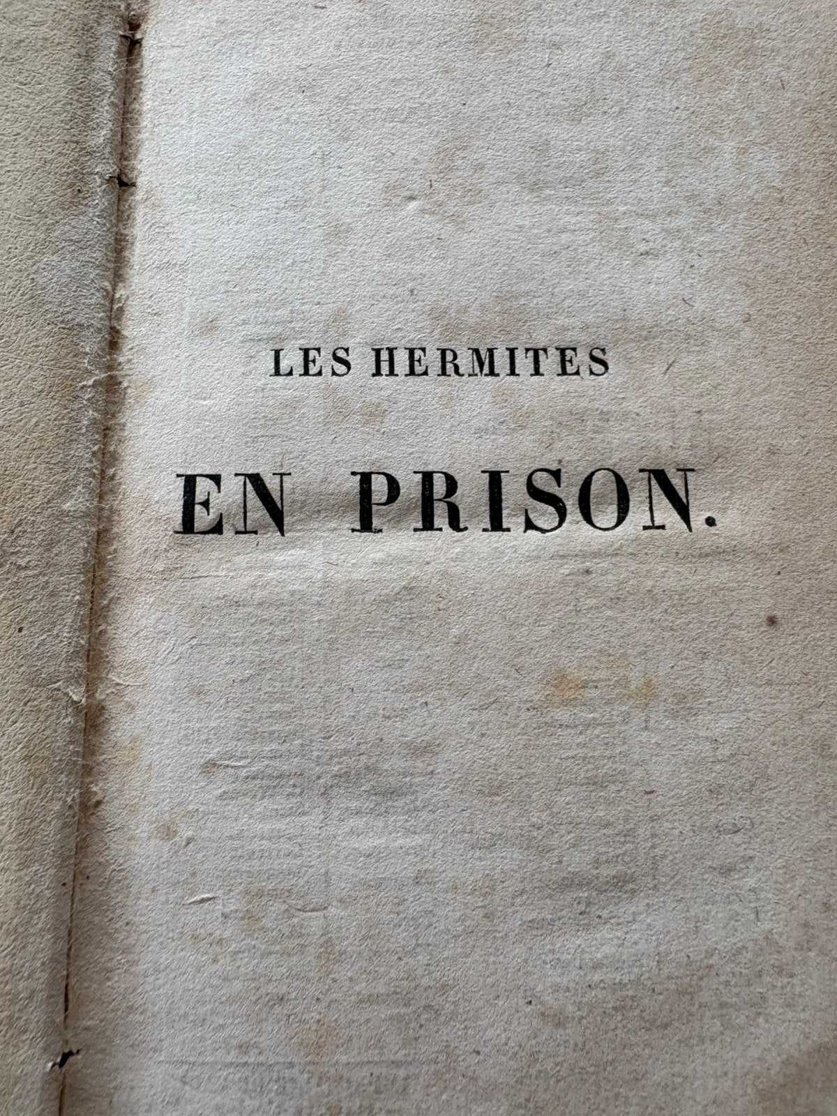 Oud boekje ‘les hermitage en prison’ 1823, Ophalen