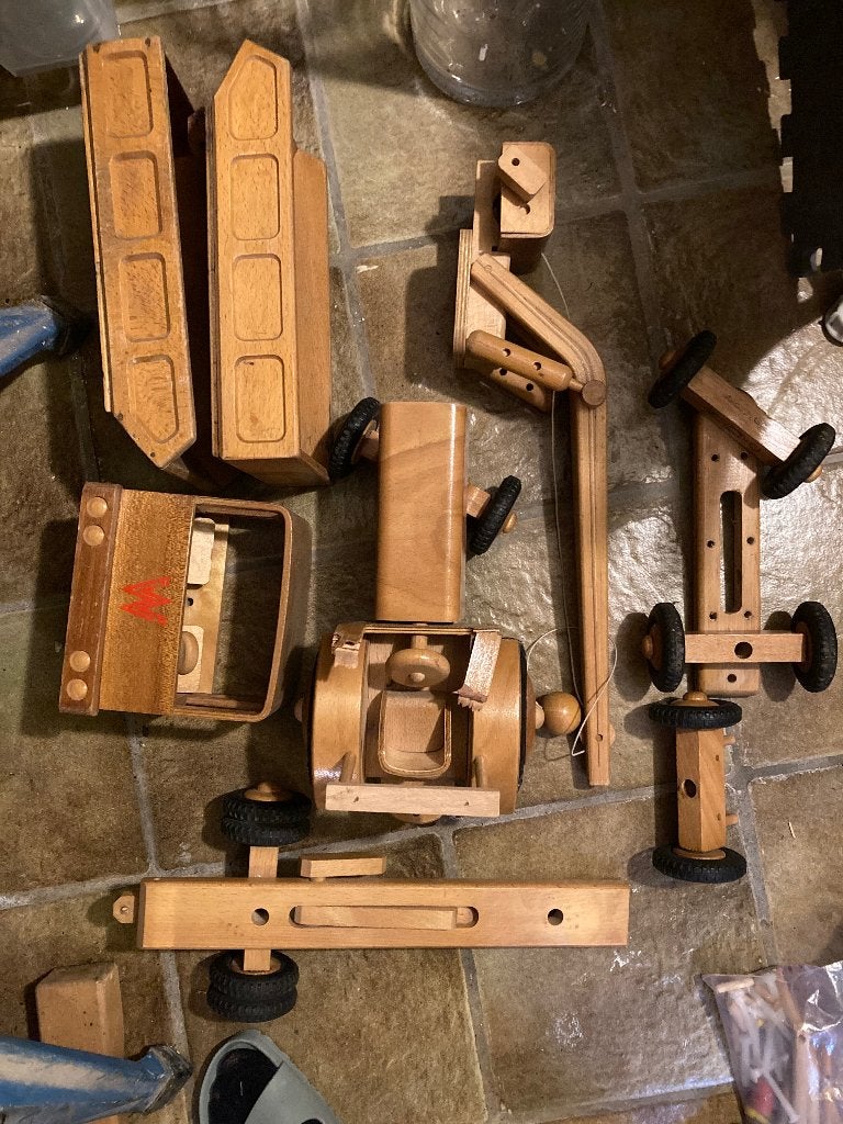Onderdelen FWF houten speelgoed, Kinderen en Baby's, Speelgoed | Houten speelgoed, Ophalen, Gebruikt, Rij- of Hobbelspeelgoed