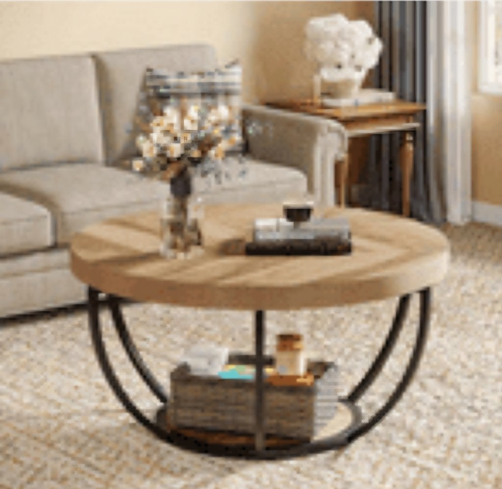 Table ronde  dessus bois 90cm diamêtre, Maison & Meubles, Neuf, 50 – 75, Rond, Enlèvement