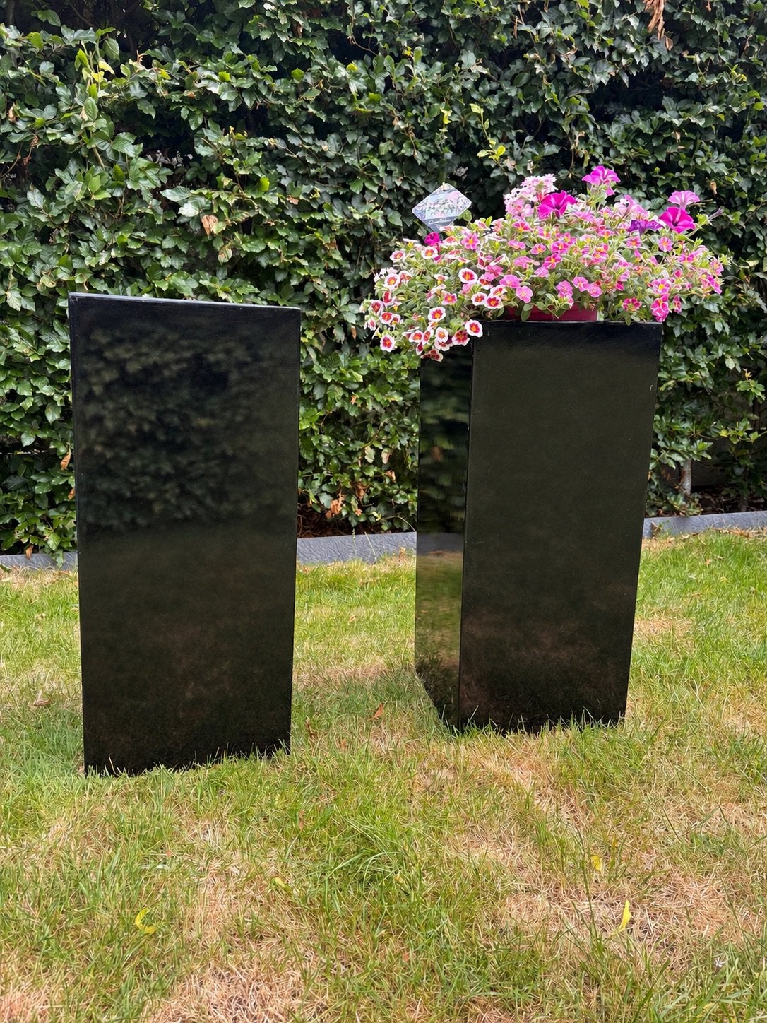 Bloembakken (zwart), Tuin en Terras, Bloembakken en Plantenbakken, Ophalen, Kunststof, Gebruikt, Minder dan 60 cm