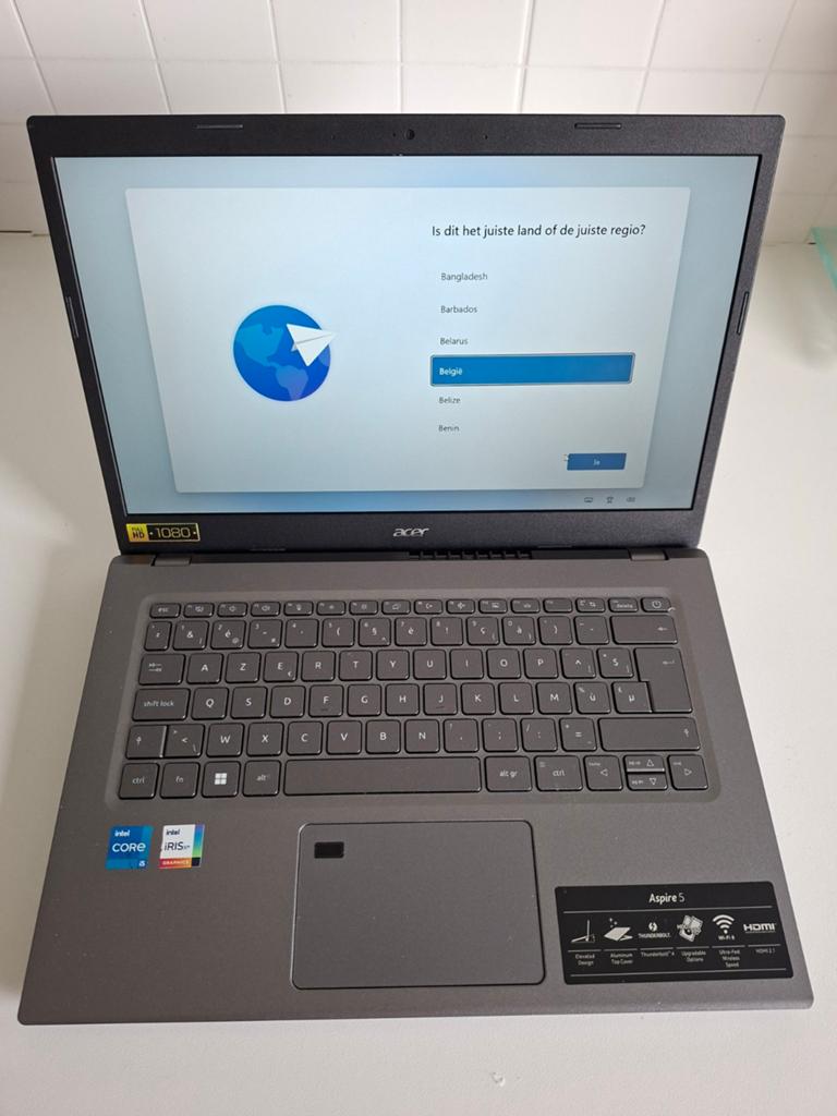 Acer Aspire Laptop, Computers en Software, Ophalen of Verzenden, 16 GB