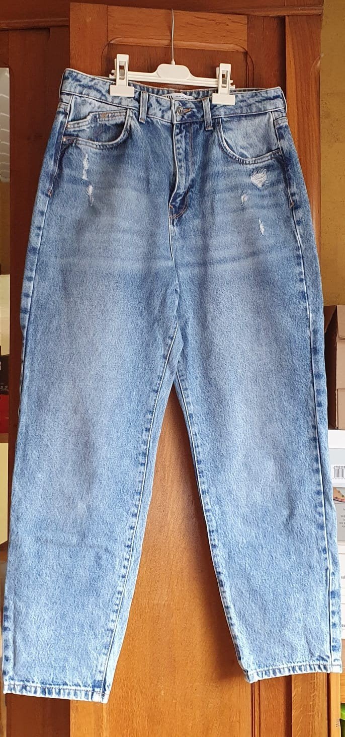 Zara High Waist Mom Jeans maat 40, Blauw, Zara, Ophalen of Verzenden, Zo goed als nieuw