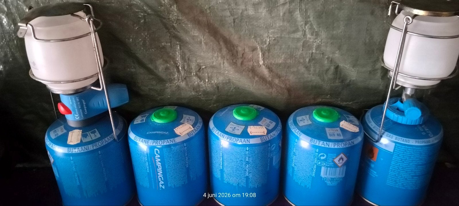 Lampes de camping à gaz 40 euros, Enlèvement