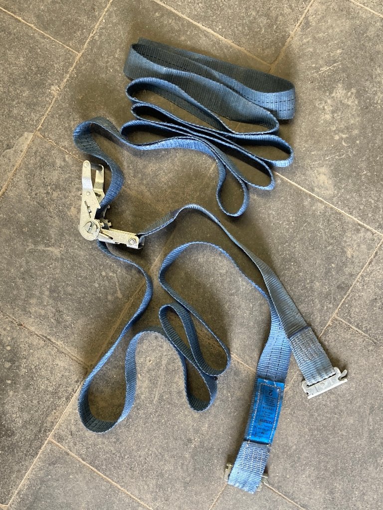 Professionele Blauwe Spanband met Ratel (2-delig), Ophalen of Verzenden, Gebruikt, Overige typen