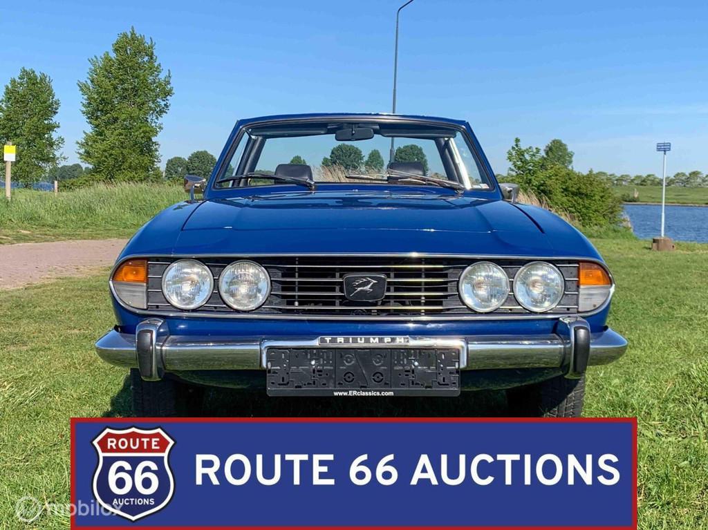 Triumph Stag | 1975 | Route 66 Auctions, Auto's, Oldtimers, Triumph, Zwart, Bedrijf, Handgeschakeld