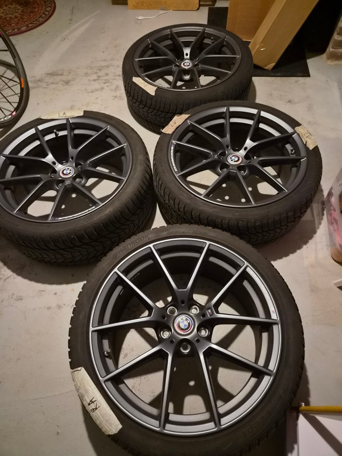 BMW 3 serie G20/G21 898M M Performance velgen met WINTERBAND, Auto-onderdelen, Gebruikt, 255 mm, Velg(en), Winterbanden