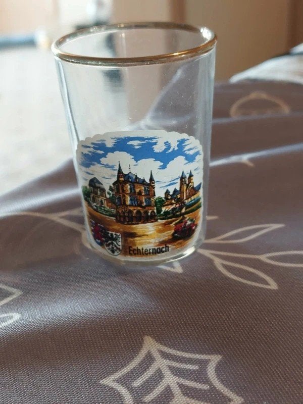 Borrelglaasje / Echternach, Verzamelen, Ophalen of Verzenden, Gebruikt, Borrel- of Shotglas