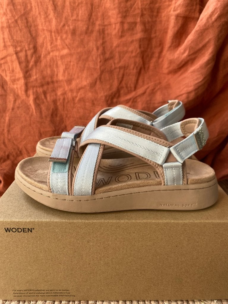 *Nouveautés* Sandales en bois, super douces et durables, Neuf, Enlèvement ou Envoi, Woden, Bleu