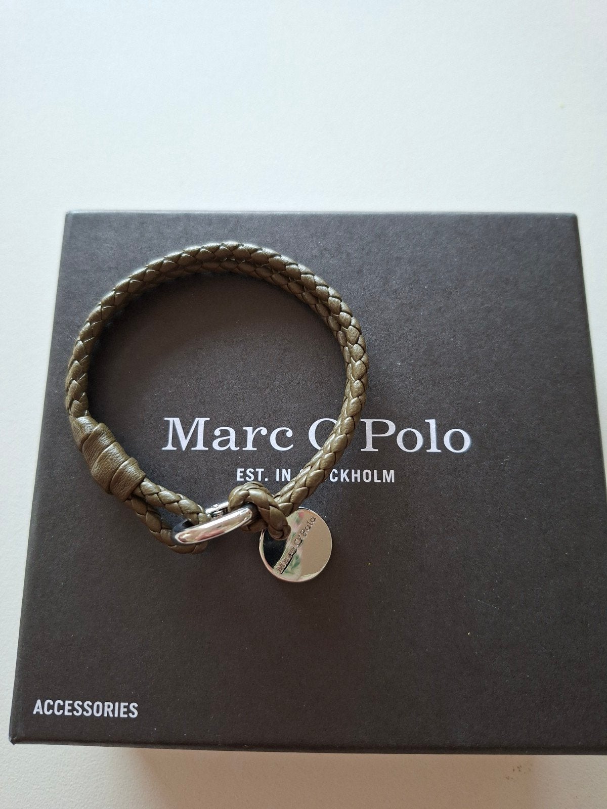 gevlochten leren armband Marc'O Polo, Ophalen of Verzenden, Nieuw, Leer