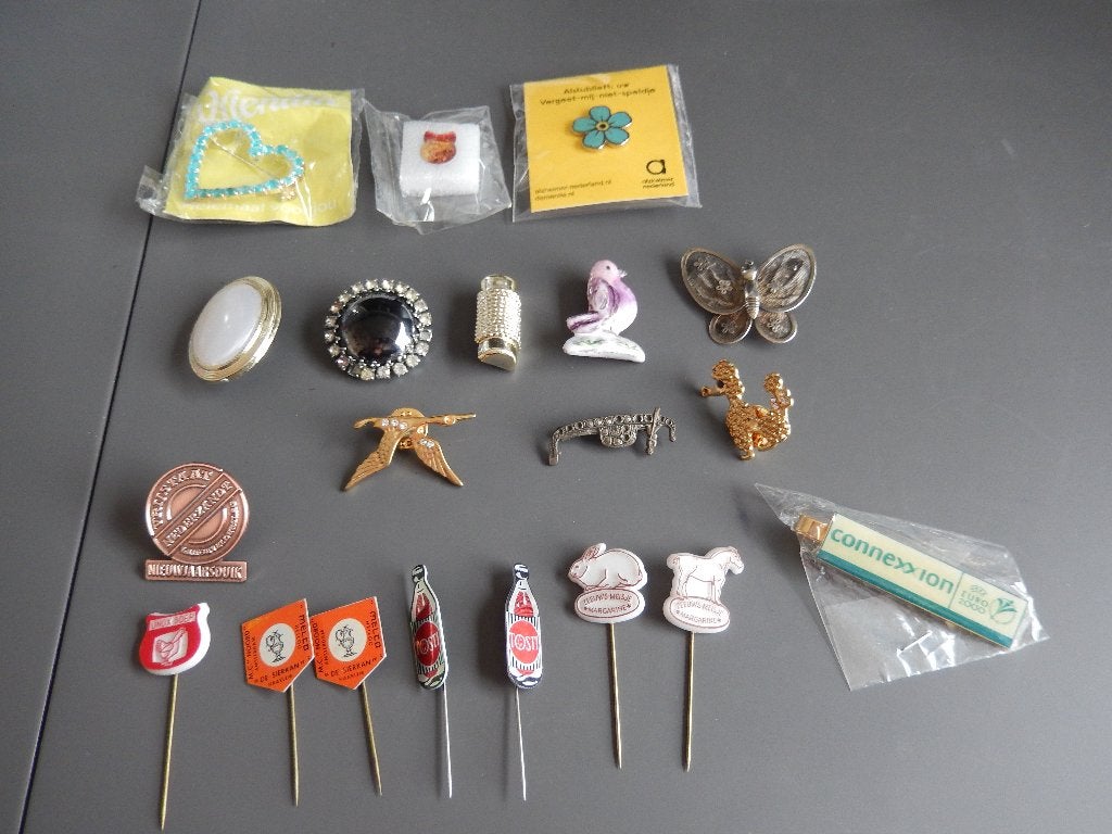 Diverse pin/broches/speldjes ed., Bijoux, Sacs & Beauté, Enlèvement ou Envoi, Utilisé, Cuivre
