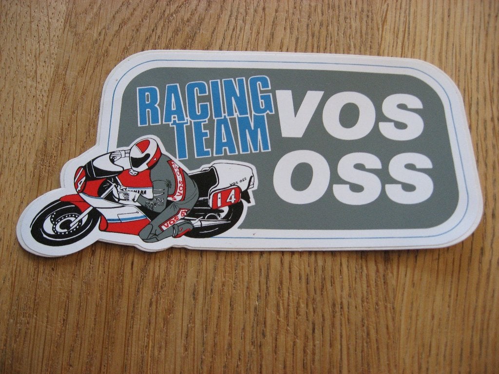 Sticker Racing Team Vos Oss 15,5 x 10 cm, Ophalen of Verzenden, Nieuw, Auto of Motor