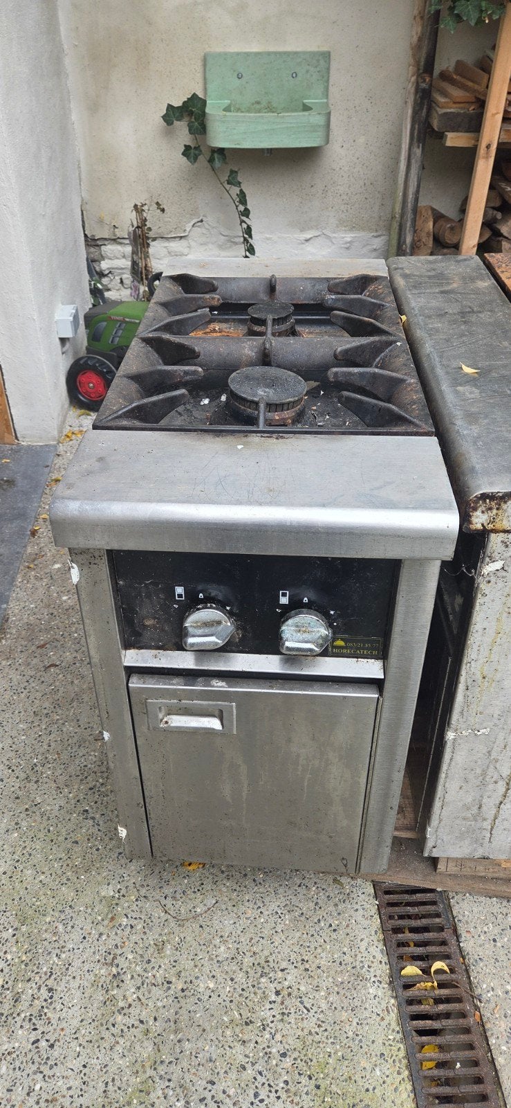 Charvet 2 pits gasfornuis horeca, Elektronische apparatuur, Ophalen