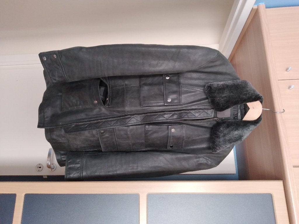 VESTE CUIR HOMME, Enlèvement, Comme neuf, Noir
