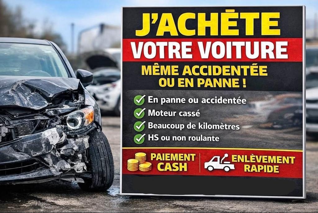 J’ACHÈTE VOITURE – MÊME EN PANNE OU ACCIDENTÉE