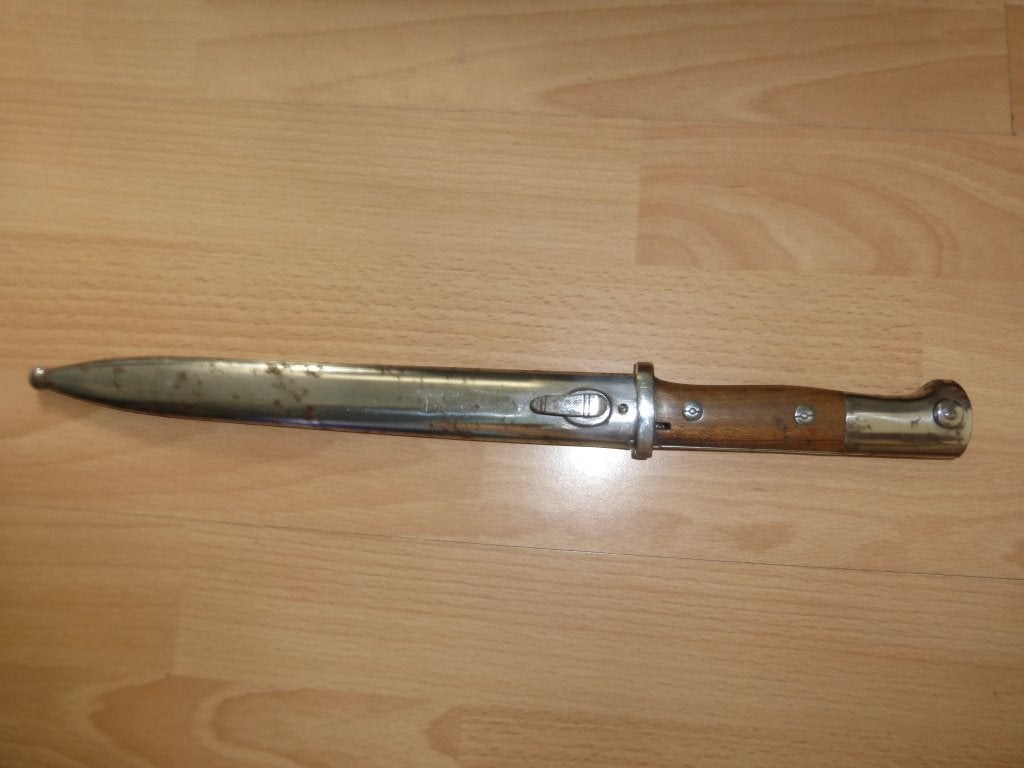 Baionnette Mauser allemande 84/98 2e type ww1, Collections, Envoi, Armée de terre, Couteau ou Poignard